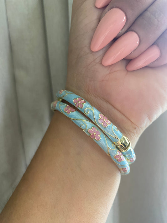 Blossom Blue Bangle